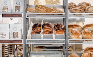 Small but perfectly formed selection of breads, pastries, sandwiches and salads