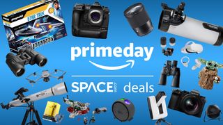 Multiple space-related products that are on sale during amazon prime day 2024