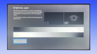 Screenshot on Xbox Series X showing second brightness menu