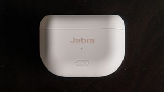 Jabra Elite 10 Gen 2 closed case laying flat.