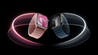 Apple Watch Series 9 in Pink and Midnight