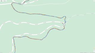 A map showing how the Garmin Forerunner 965 and Apple Watch Ultra 2's post-run GPX maps compare for GPS accuracy