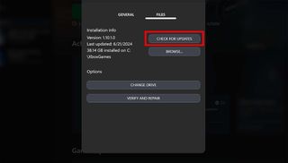 Xbox app: Check for updates.