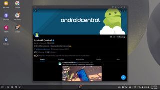 Twitter/X running on Samsung DeX