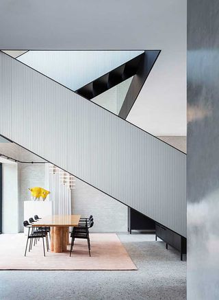 Vipp Chimney House living room, Copenhagen, Denmark