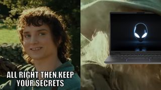 Alienware m16 R2 Lord of the Rings meme