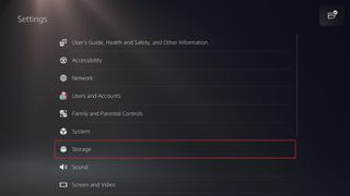 How to delete games on PS5 - storage settings