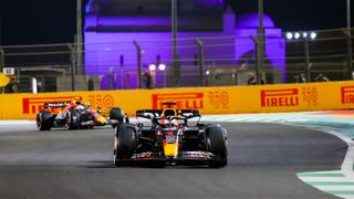 Red Bull F1 car at Jeddah Corniche Circuit, Saudi Arabia