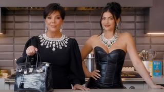 Screenshot from Kylie & Kris Jenner Cook Dinner Together video for Vogue.