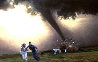 Helen Hunt as Jo Harding and Bill Paxton as Bill Harding in 1996 Twister movie