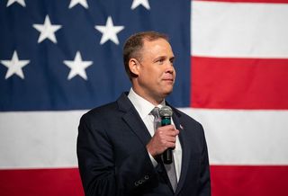 NASA chief Jim Bridenstine's testimony during a heated Congressional hearing on Oct. 16, 2019, came the day after he unveiled two spacesuits the agency is designing for the Artemis moon landing program.