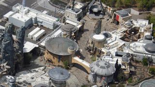 An aerial view of Galaxy's Edge.