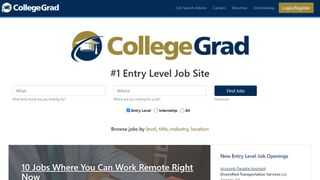 CollegeGrad website screenshot.