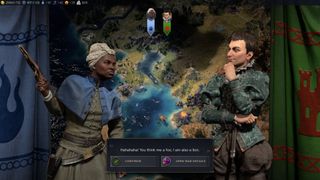 Two leaders face off in Civilization 7.