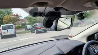 vantrue s1 dash cam in use