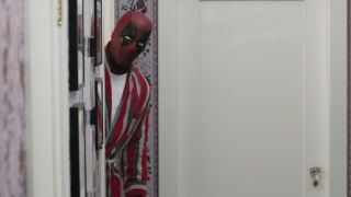 Deadpool in a Ferris Beuller robe