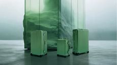 Colourful luggage: green Rimowa cases