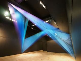 Gabriel Dawe, Plexus No. 31, 2015, Site-specific installation at the Newark Museum, Newark, NJ, part of Wallpaper's pick of the most pioneering textile artists