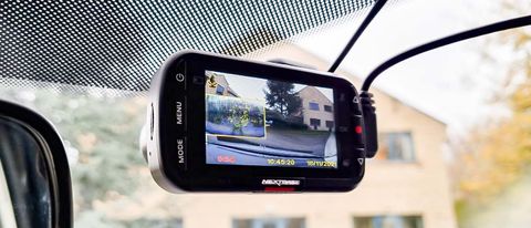 Nextbase 320XR dash cam mounted on windshield