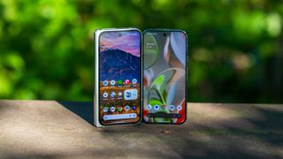 Google Pixel 9 Pro Fold with Pixel 9 Pro screen comparison