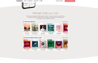 Kuvakaappaus BookBeatin kotisivuilta