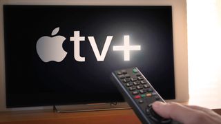 Apple TV Plus logo on TV