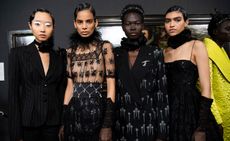 4 Girls in black dress