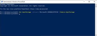 Cortana uninstall command on PowerShell