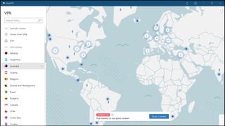 NordVPN Windows-klientkart