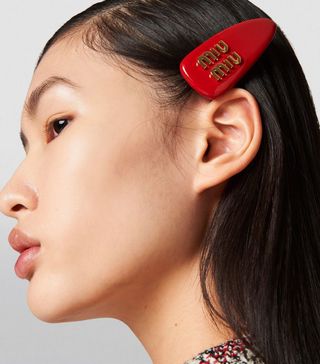 A hair clip by Miu Miu