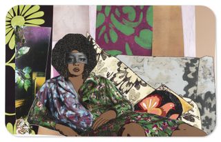 Mickalene Thomas Afro Goddess artwork