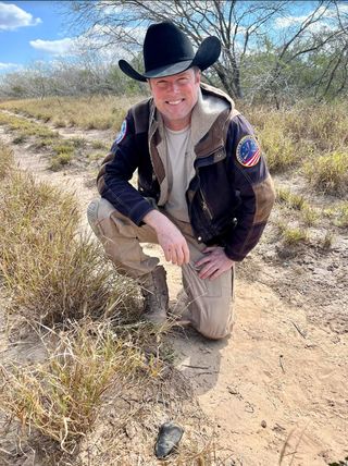 Robert Ward of Prescott Arizona with First Meteorite Found in Texas on Feb 18th, 2023