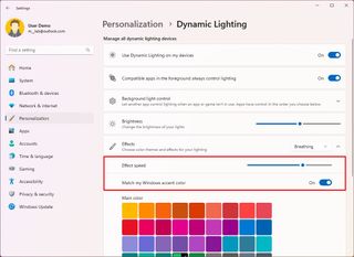 Dynamic Lighting effects