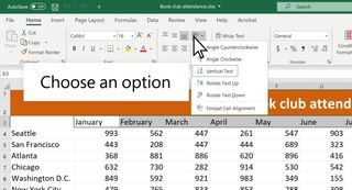 How to make text vertical in Excel