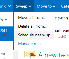 Outlook Sweep Tutorial