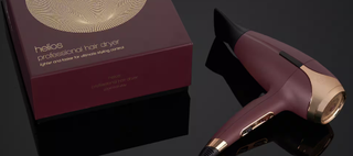 ghd helios in plum on black background