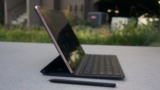 The Galaxy Tab S8 Plus with keyboard