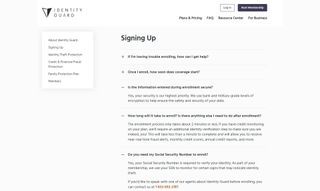 Identity Guard software screenshot