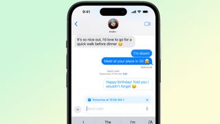 Scheduled texts in iOS 18 messages app