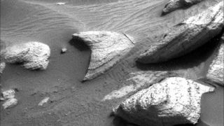 The Curiosity rover from NASA captured a rock shaped as a "Star Trek" communicator badge on Jan. 9, 2024.