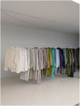 clothing rail in fashion sto