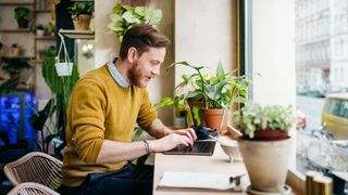 A person working from home.