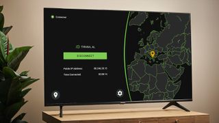 IPVanish Fire TV app running on a TV