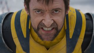 Wolverine (Hugh Jackman) grimaces in "Deadpool & Wolverine"