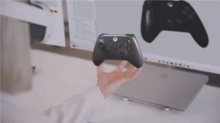 Screenshots taken from a presentation of designing an Xbox controller in Creo with Windows Volumetric Apps