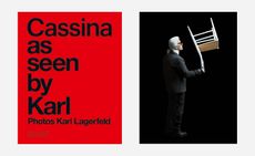 On the left cover of Cassina as seen by Karl, on the Right Karl holding a chair