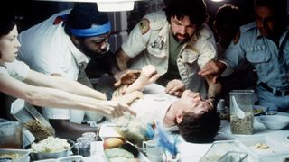 The Chestburster scene from Alien (1979).