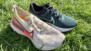 a photo of the Nike React Infinity Flyknit 3 and the Nike React Infinity 