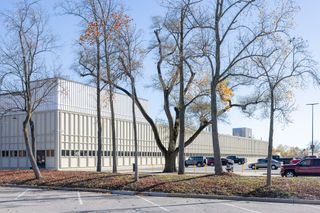 'american modern' book pic showing modernist building in columbus indiana