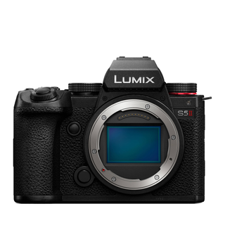 Panasonic Lumix S5 II on a white background